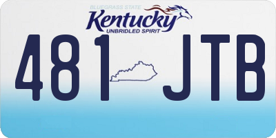 KY license plate 481JTB