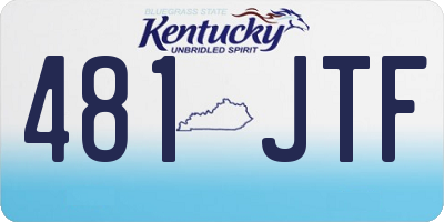 KY license plate 481JTF