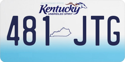 KY license plate 481JTG