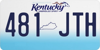 KY license plate 481JTH