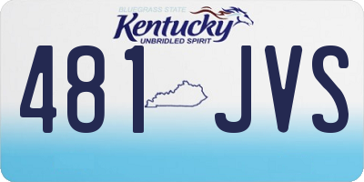 KY license plate 481JVS