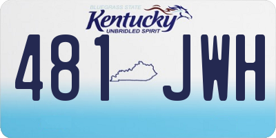 KY license plate 481JWH