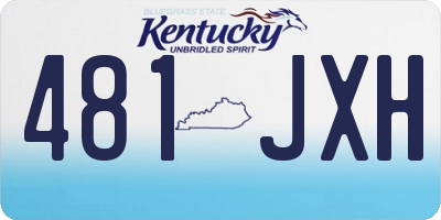 KY license plate 481JXH