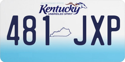 KY license plate 481JXP