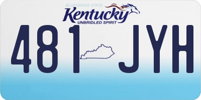 KY license plate 481JYH