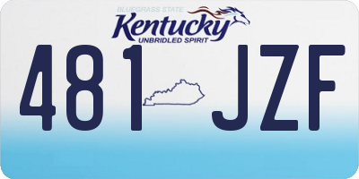 KY license plate 481JZF