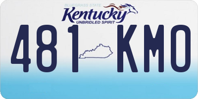 KY license plate 481KMO