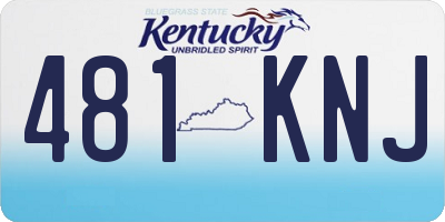 KY license plate 481KNJ