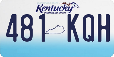 KY license plate 481KQH