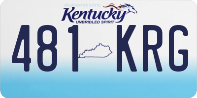 KY license plate 481KRG