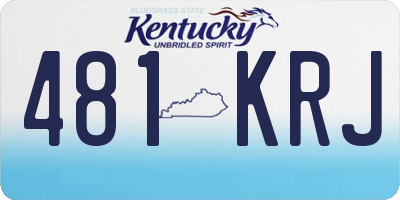 KY license plate 481KRJ