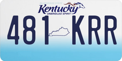 KY license plate 481KRR