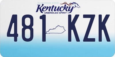 KY license plate 481KZK