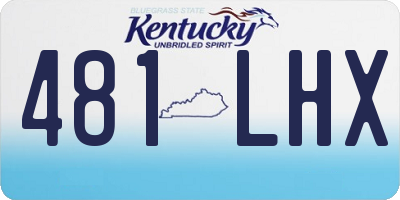 KY license plate 481LHX