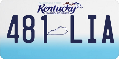 KY license plate 481LIA
