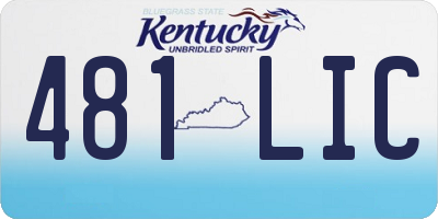 KY license plate 481LIC