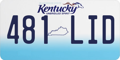 KY license plate 481LID