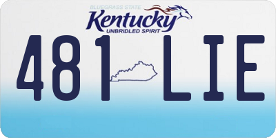 KY license plate 481LIE