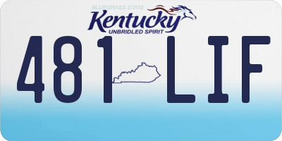 KY license plate 481LIF