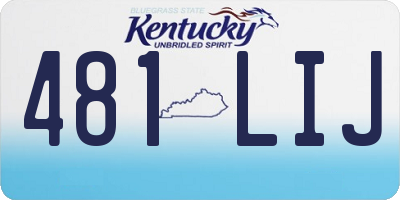 KY license plate 481LIJ