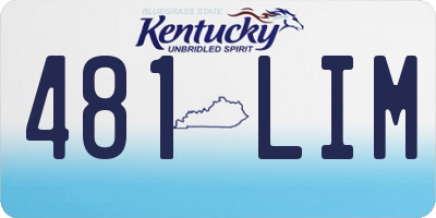 KY license plate 481LIM