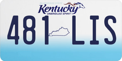 KY license plate 481LIS