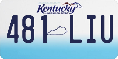 KY license plate 481LIU