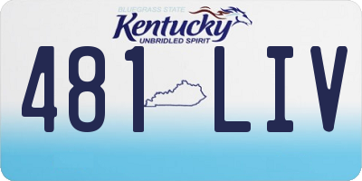 KY license plate 481LIV