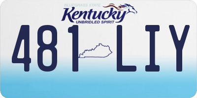 KY license plate 481LIY