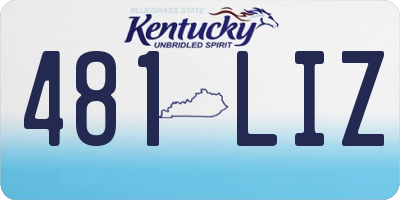 KY license plate 481LIZ