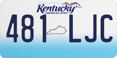 KY license plate 481LJC