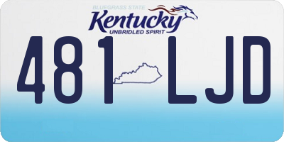 KY license plate 481LJD