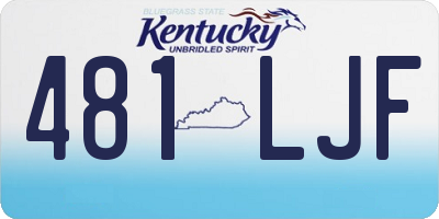 KY license plate 481LJF