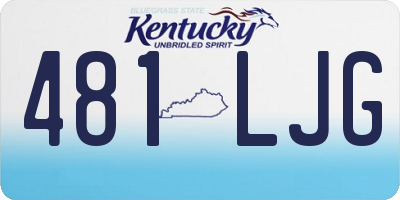 KY license plate 481LJG
