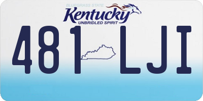 KY license plate 481LJI