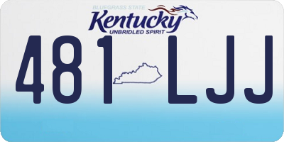 KY license plate 481LJJ