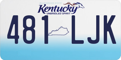 KY license plate 481LJK