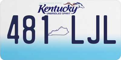 KY license plate 481LJL