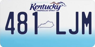 KY license plate 481LJM