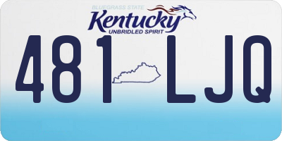KY license plate 481LJQ