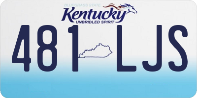 KY license plate 481LJS