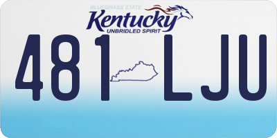 KY license plate 481LJU