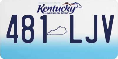 KY license plate 481LJV