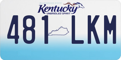 KY license plate 481LKM