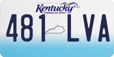 KY license plate 481LVA