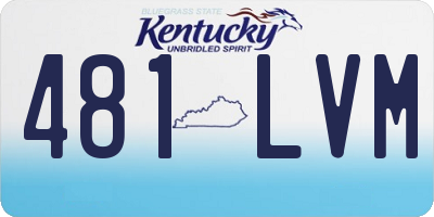 KY license plate 481LVM