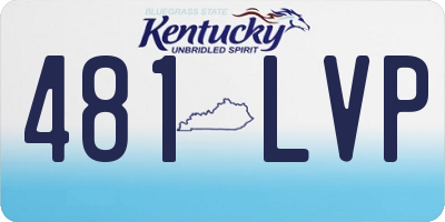 KY license plate 481LVP