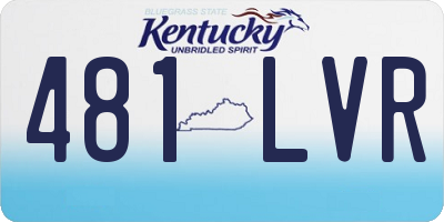 KY license plate 481LVR