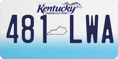 KY license plate 481LWA
