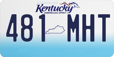 KY license plate 481MHT